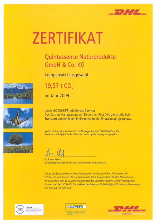 DHL-Zertifikat