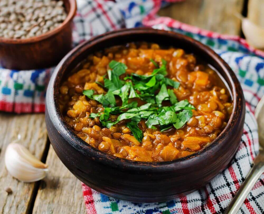 Rezept für Linsen-Kartoffel-Möhren-Curry