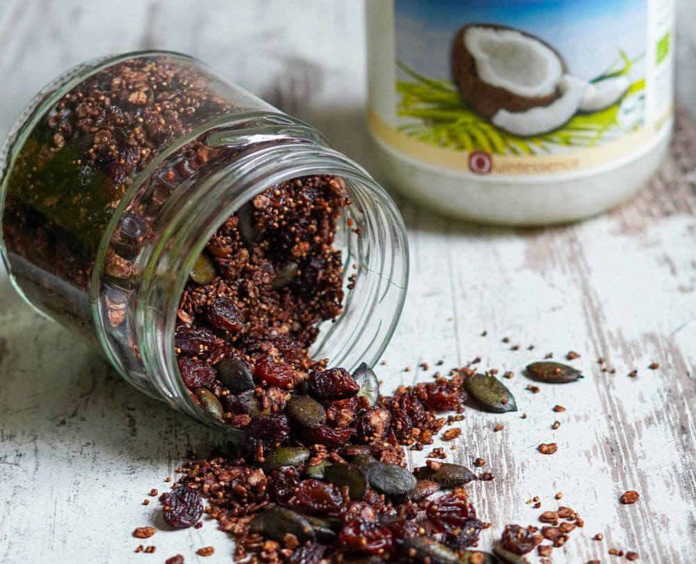 Rezept für Gesunde Frühstücksidee: Schoko-Granola