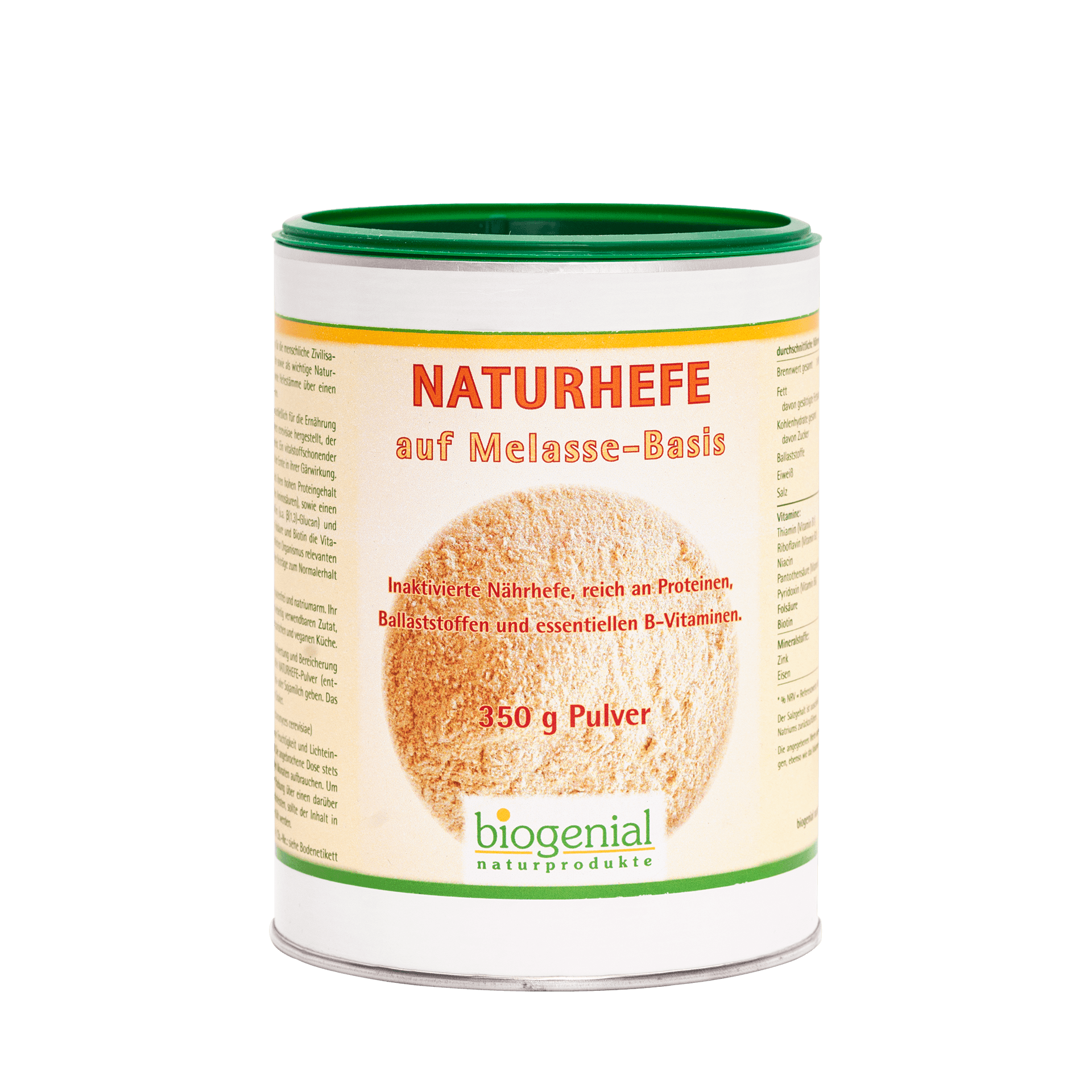 Naturhefe auf Melasse-Basis, 350 g Pulver