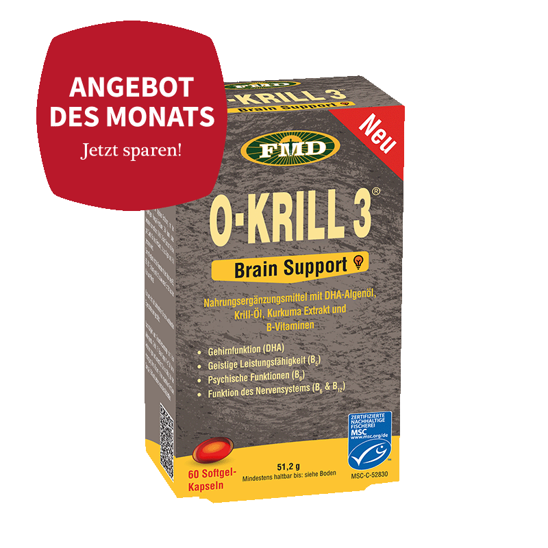 Krillöl O-Krill 3 Brain Support, 60 Kapseln