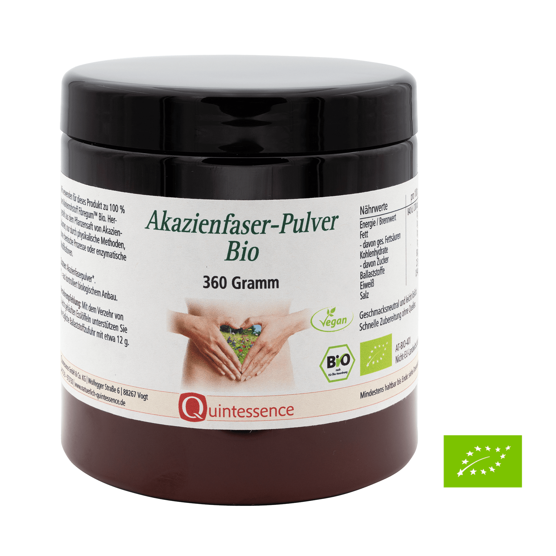 Akazienfaser Pulver, BIO, 360 g
