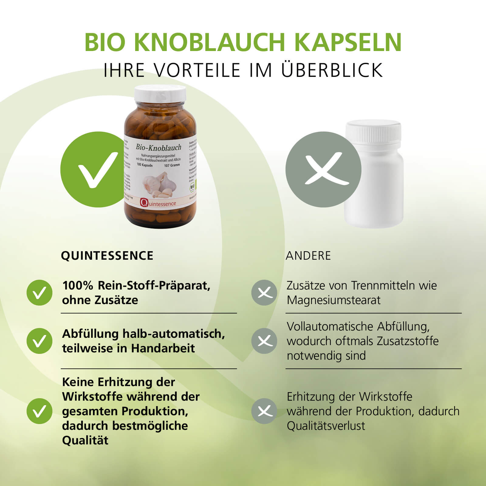 Bio-Knoblauch, 180 Kapseln