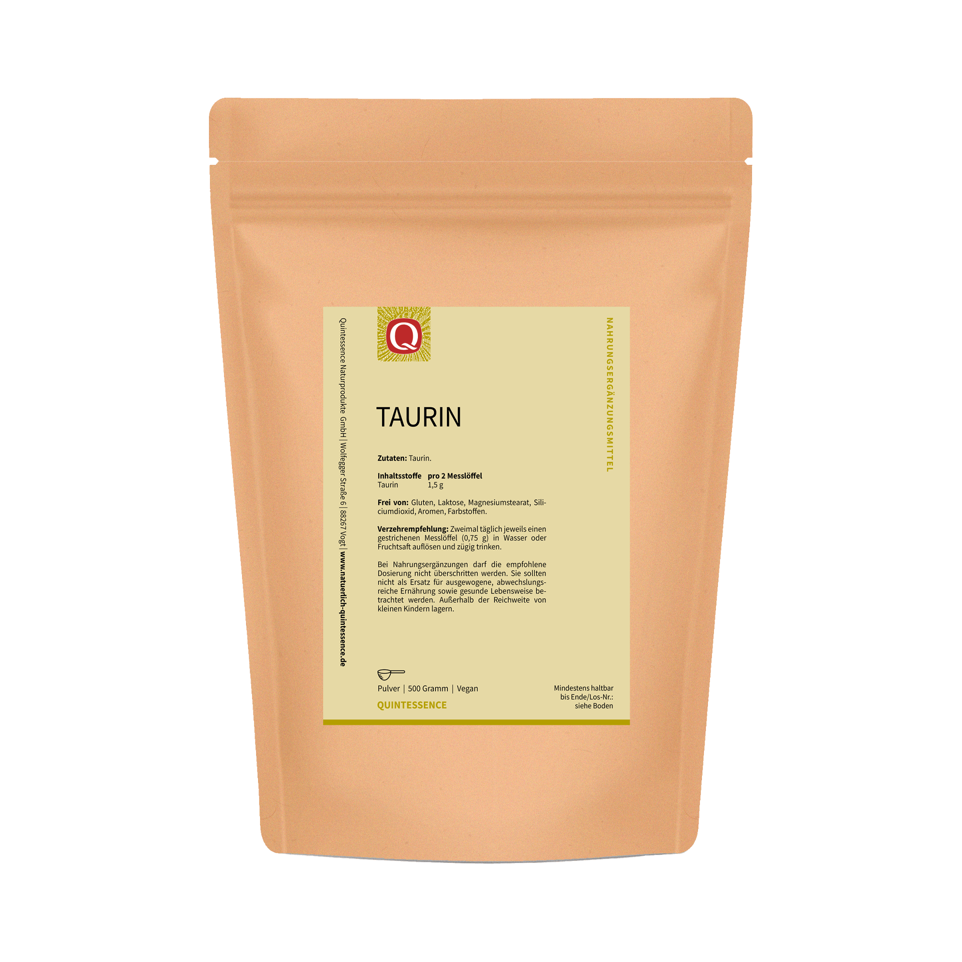 Taurin, 500 g Pulver