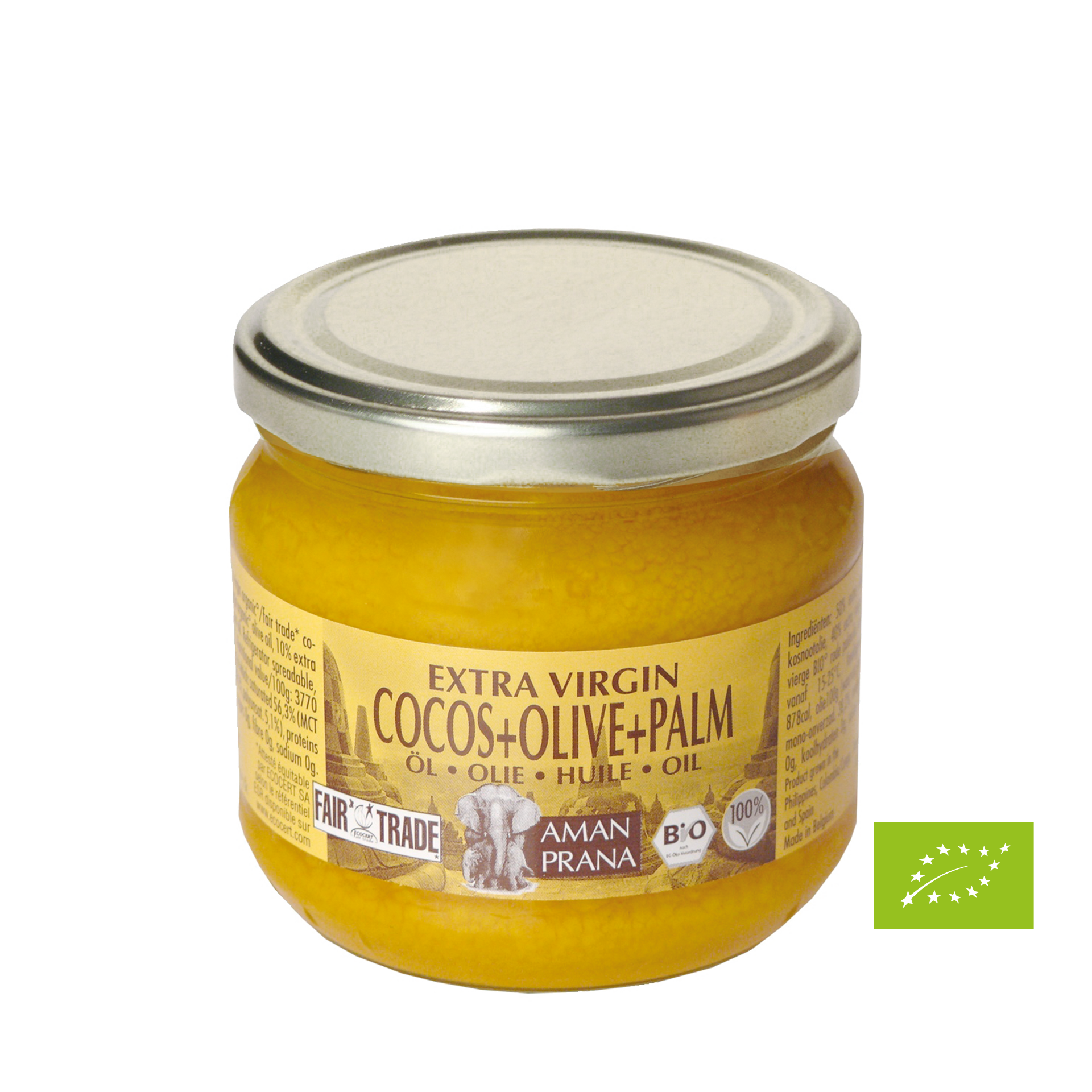 Amanprana Kokos+Oliven+ r. Palmen-Öl, Bio, 325 ml Amanprana Kokos+Oliven+ r. Palmen-Öl, Bio, 325 ml