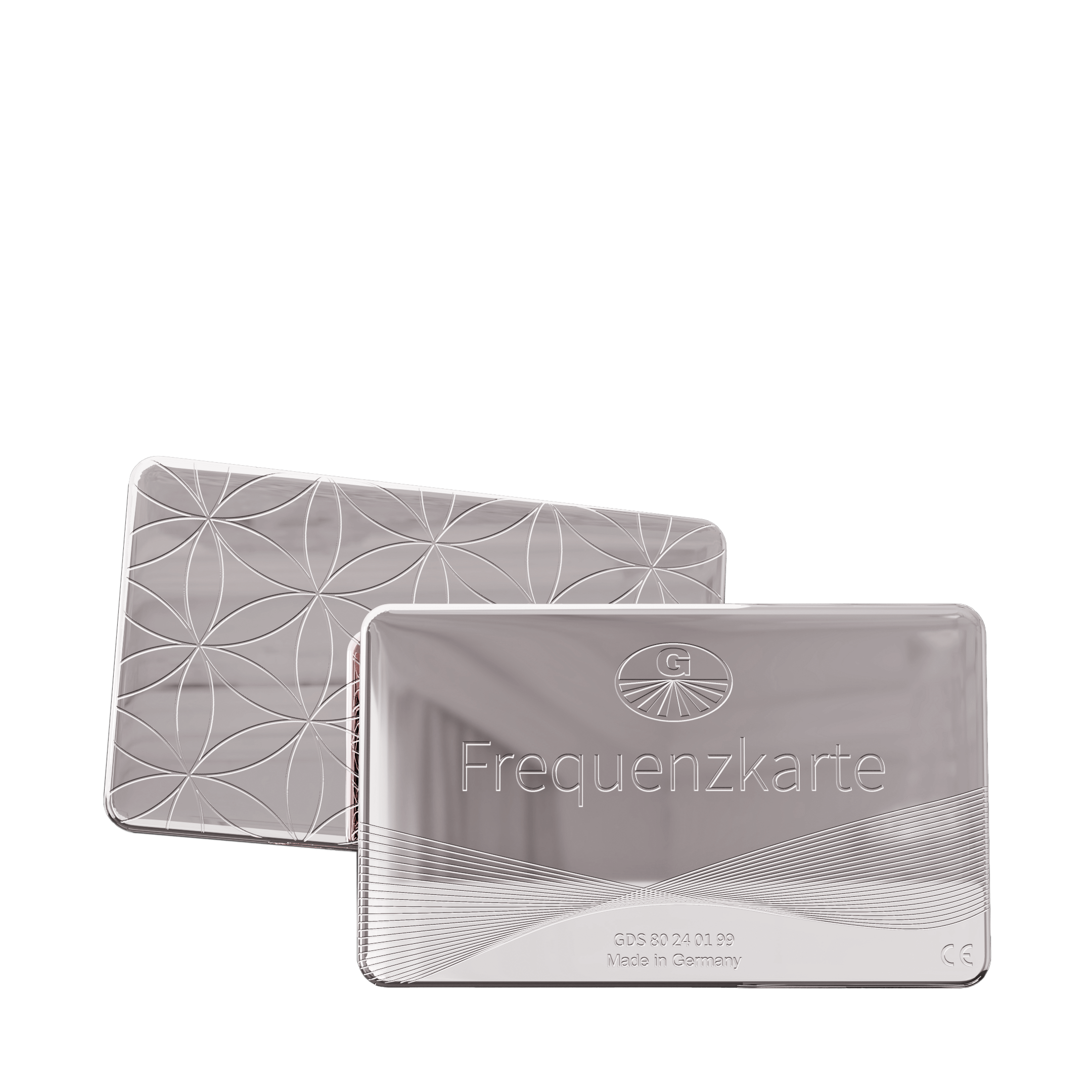 Frequenzkarte Edelstahl (73 x 45 mm)