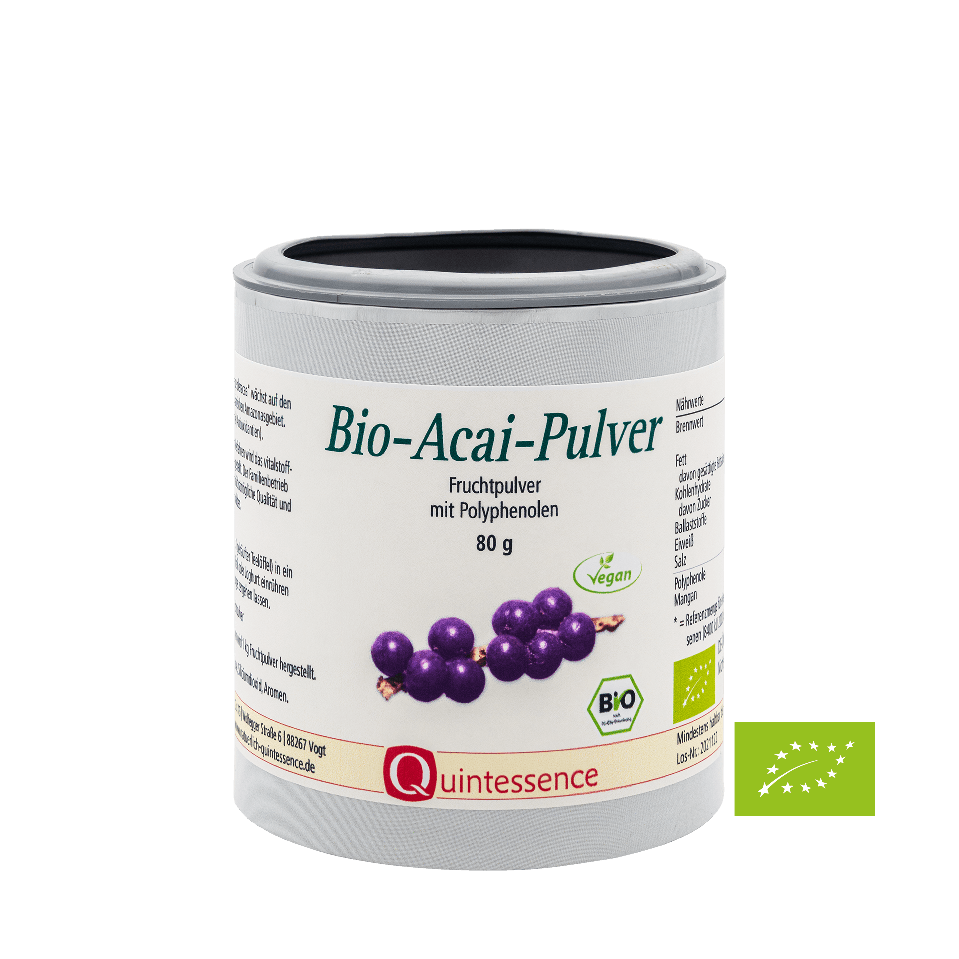 Bio-Acai-Pulver, 80 g