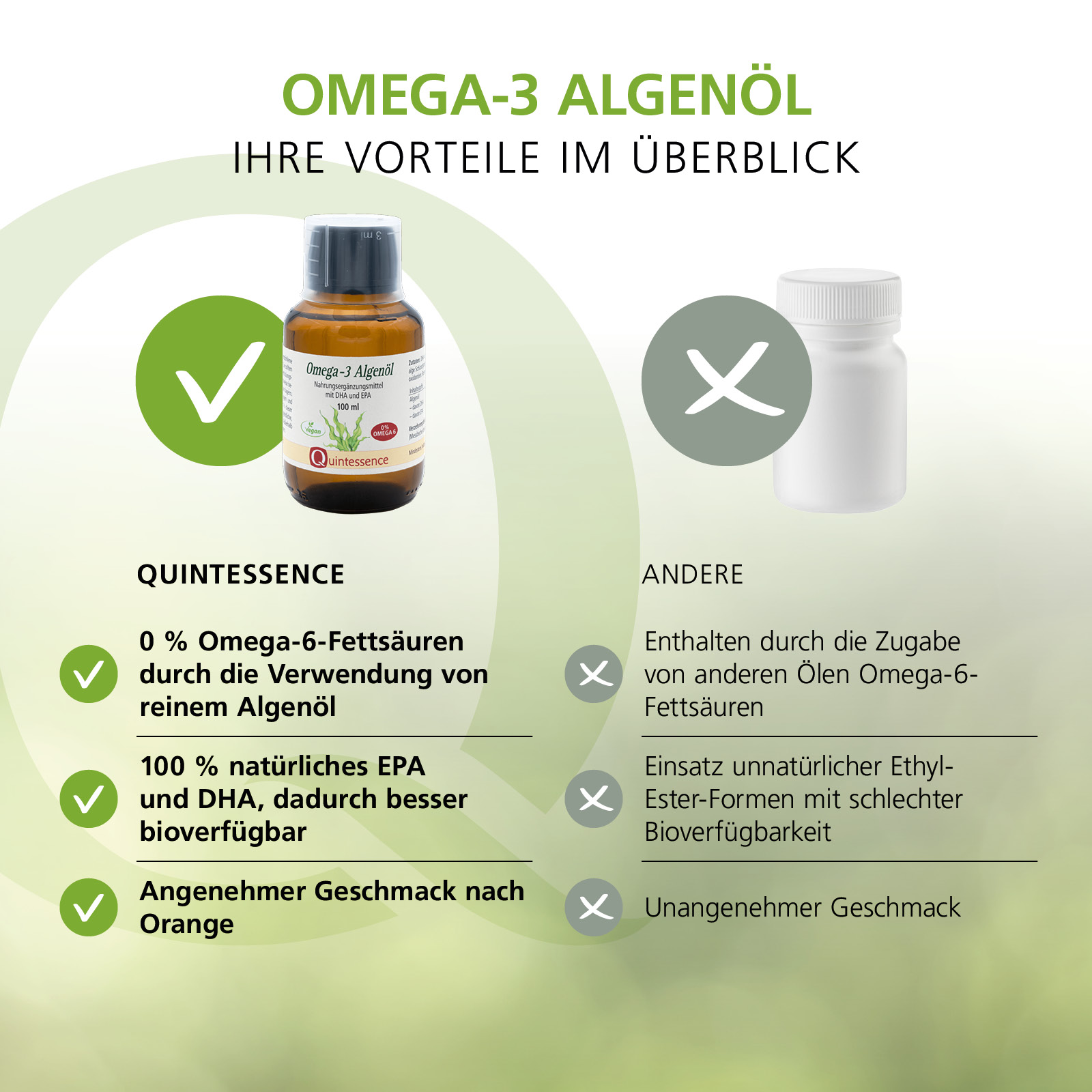 Omega-3 Algenöl, 100 ml