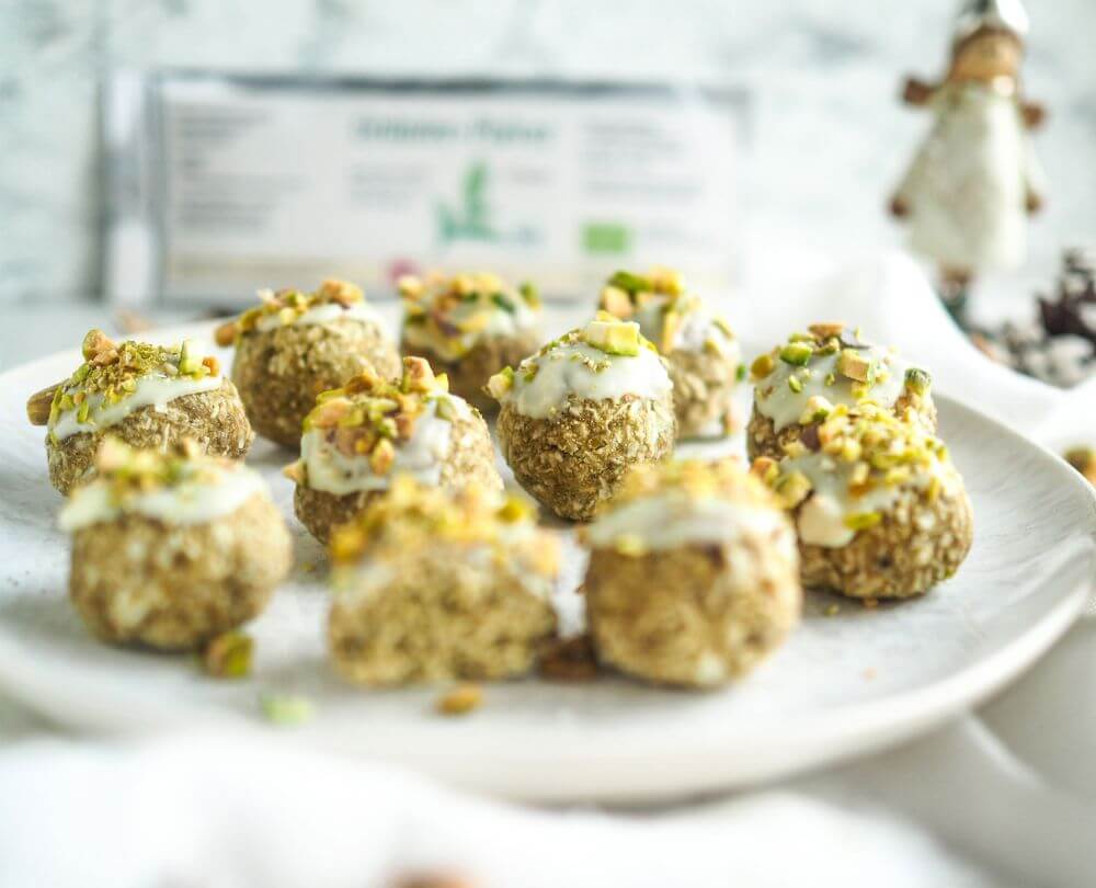 kokosmakronen mit matcha