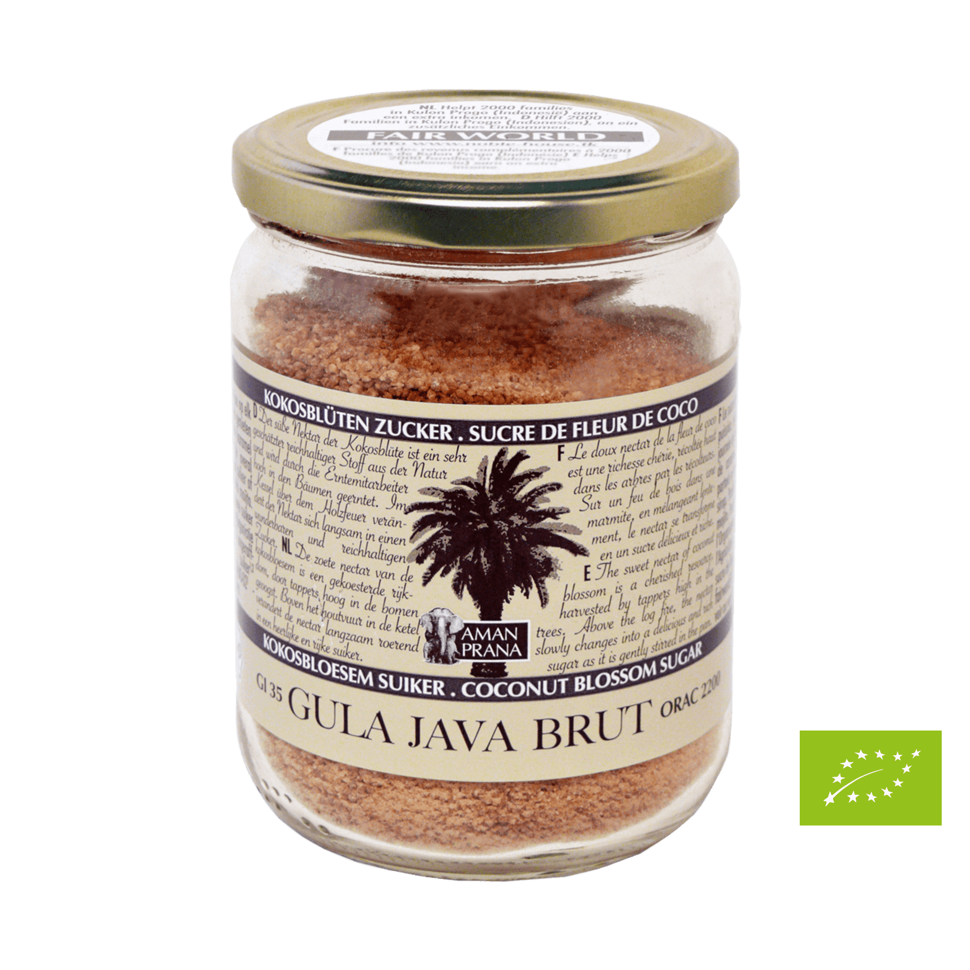 Gula Java Brut, BIO, 370 g Gula Java Brut, BIO, 370 g