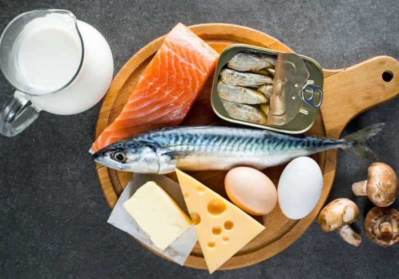 Vitamin D Lebensmittel: Fisch, Käse, Eier, Milch, Pilze