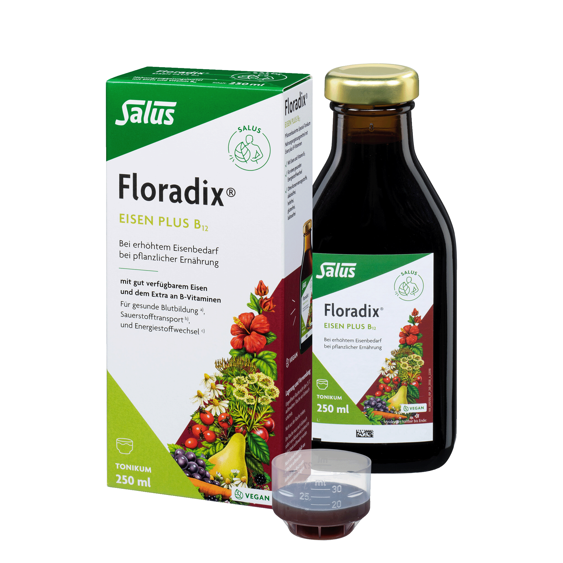 Floradix Eisen plus B12, vegan, 250 ml Floradix Eisen plus B12, vegan, 250 ml
