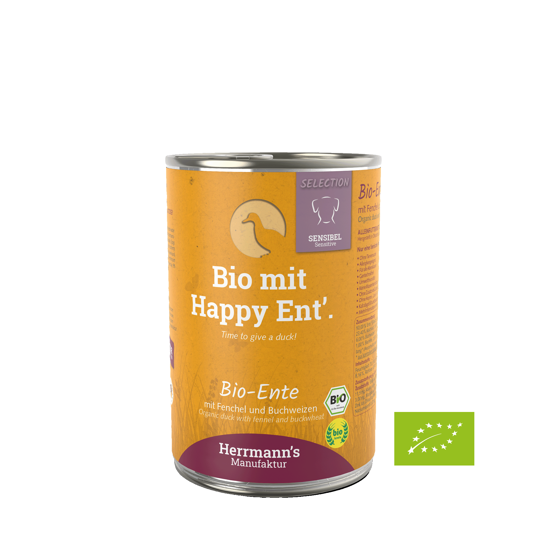 Bio-Ente mit Fenchel und Buchweizen, 400 g Dose