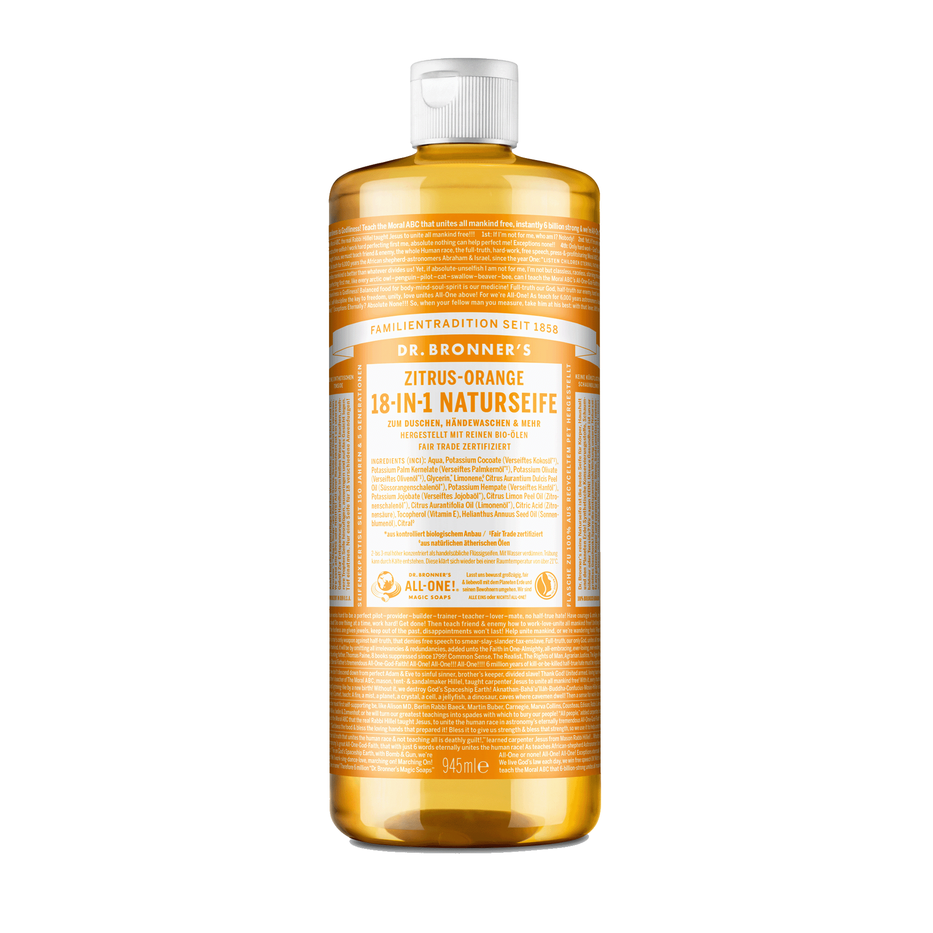 18-in-1 Naturseife, Zitrus-Orange, 945 ml 18-in-1 Naturseife, Zitrus-Orange, 945 ml