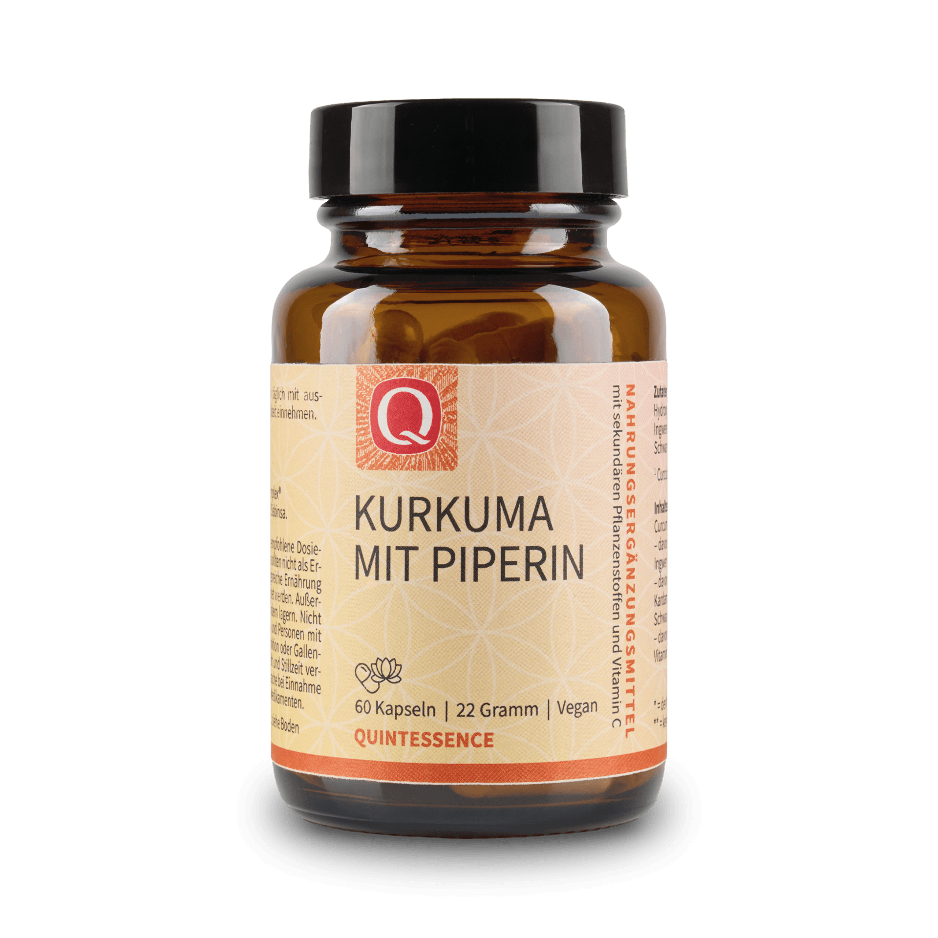 Kurkuma mit Piperin, 60 Kapseln