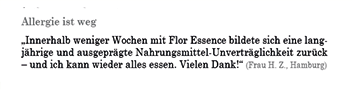 Erfahrungsbericht Flor Essence