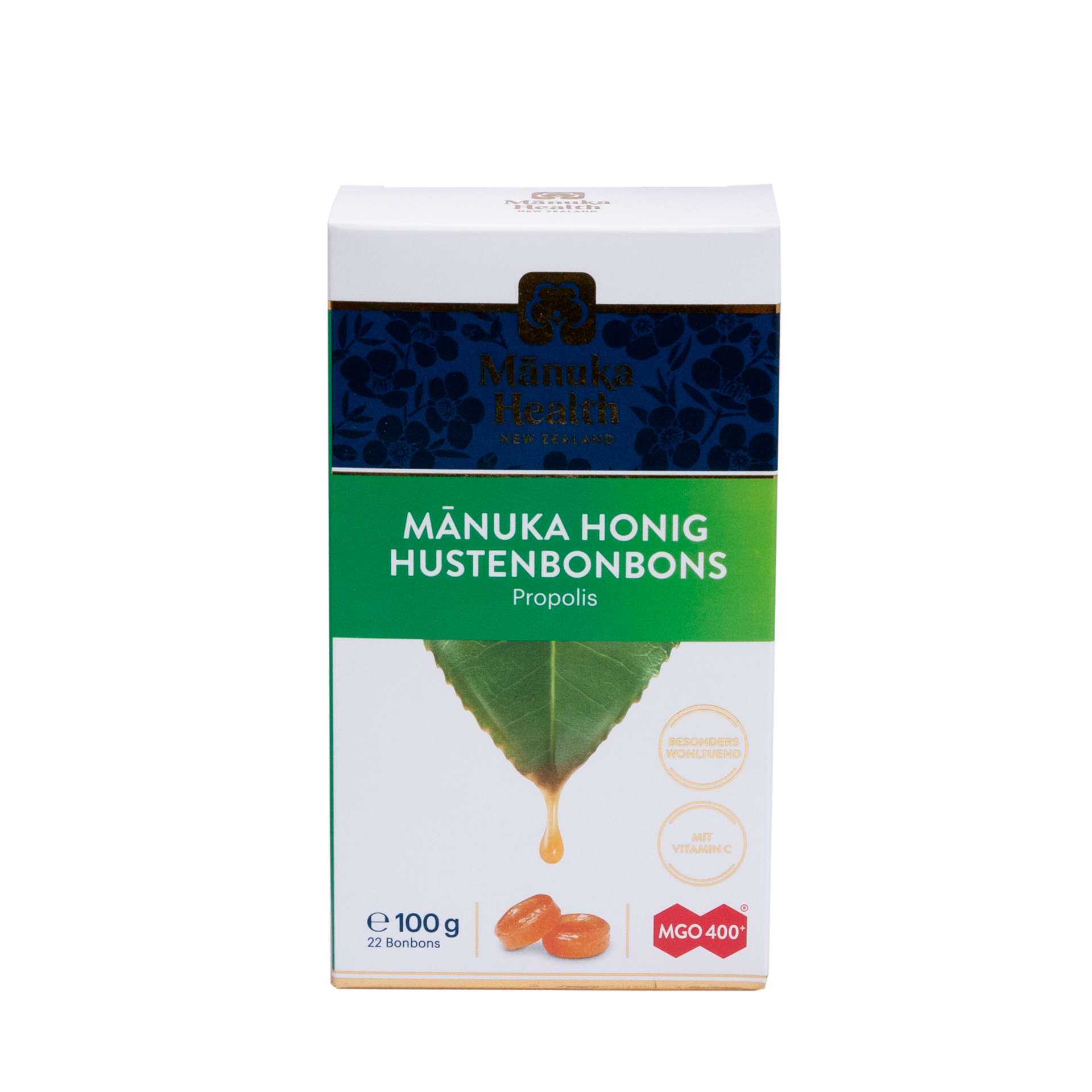 Manuka Honig Lutschbonbons, Propolis, 100 g Manuka Honig Lutschbonbons, Propolis, 100 g