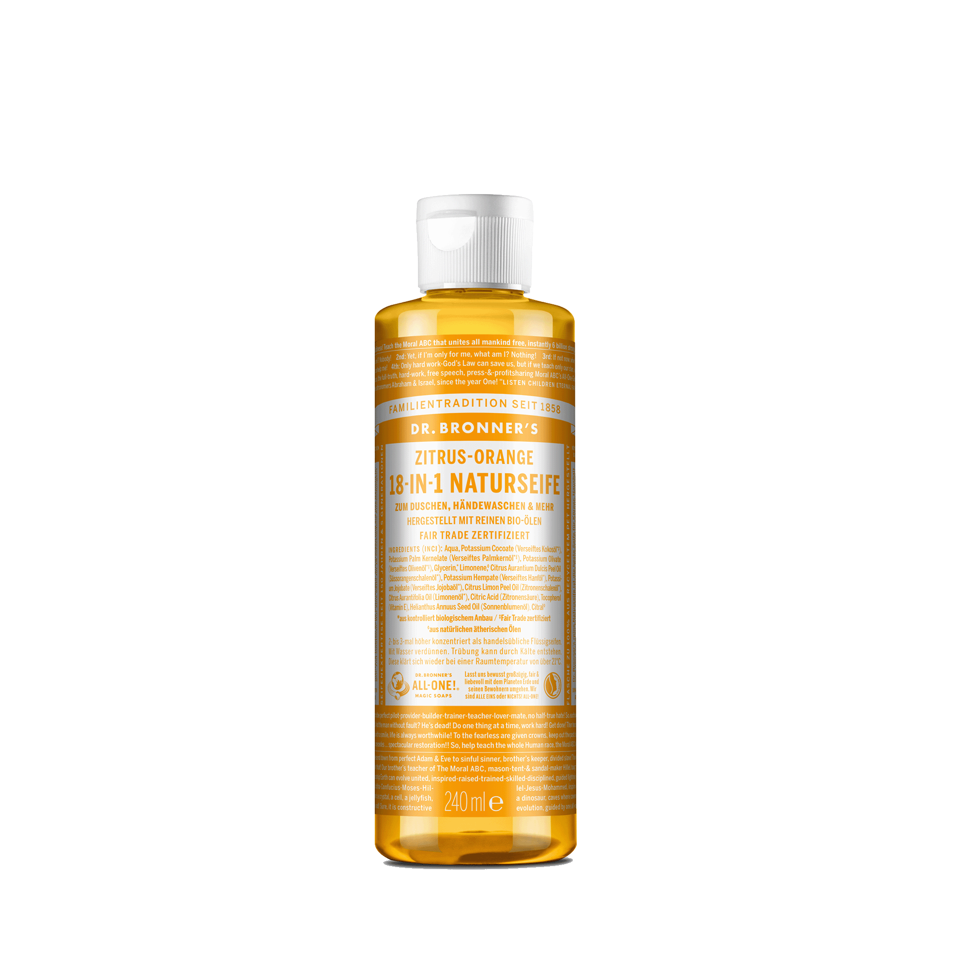 18-in-1 Naturseife, Zitrus-Orange, 240 ml