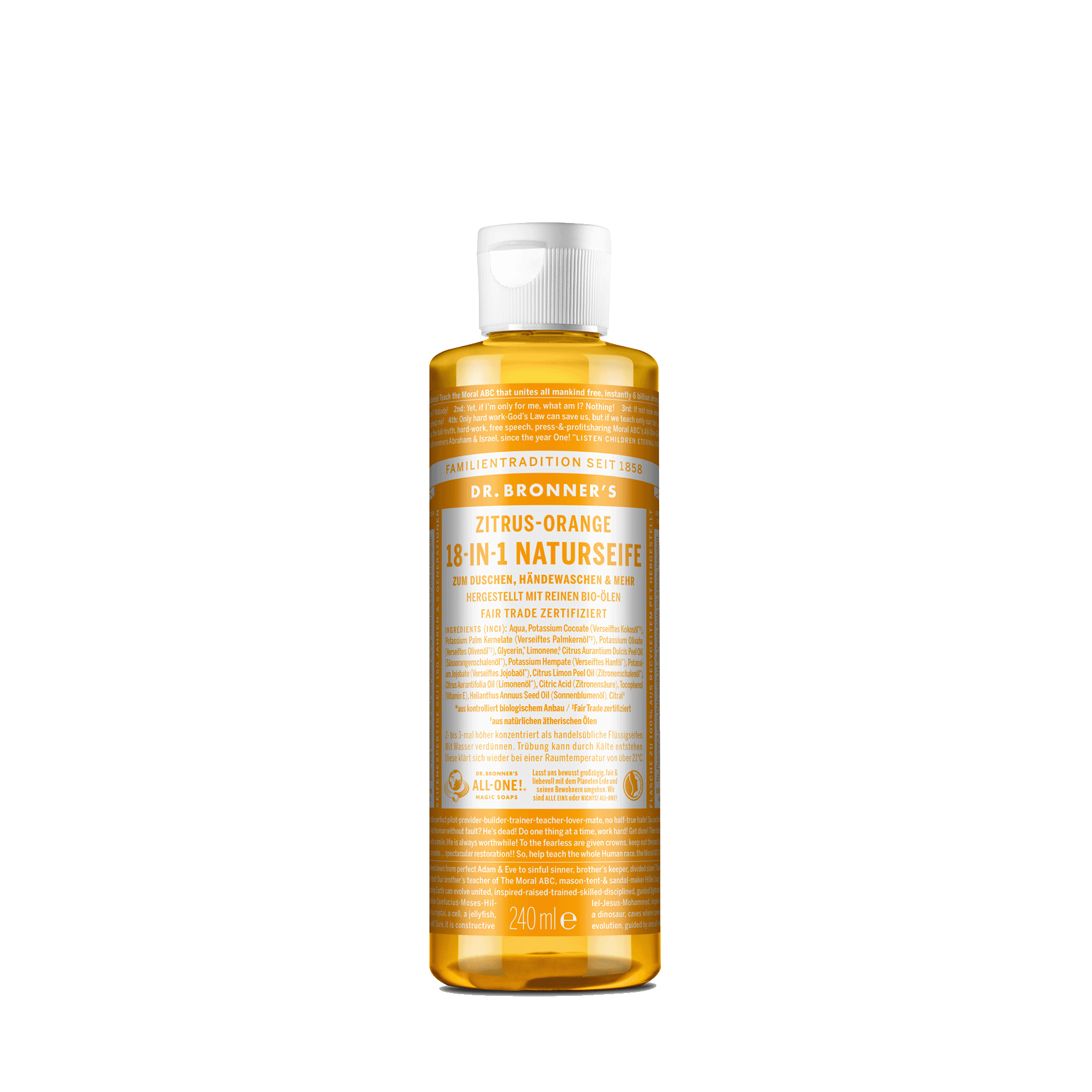 18-in-1 Naturseife, Zitrus-Orange, 240 ml 18-in-1 Naturseife, Zitrus-Orange, 240 ml