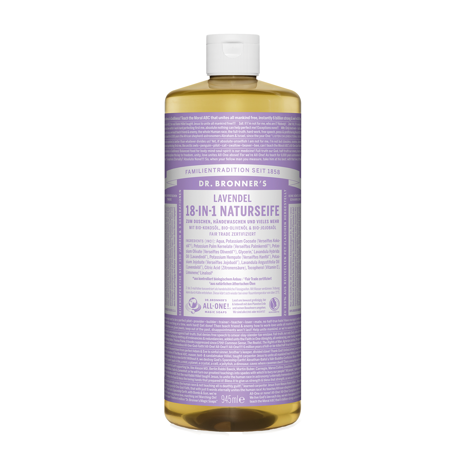 Dr. Bronner's 18-in-1 Naturseife, Lavendel, 945 ml