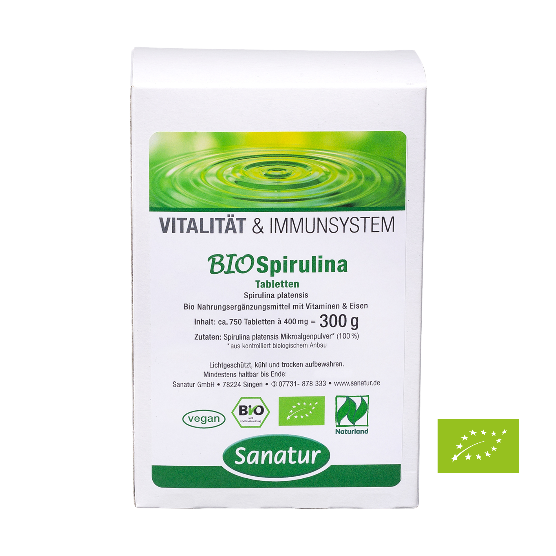 BIO Spirulina, 750 Tabletten -Nachfüllpackung-