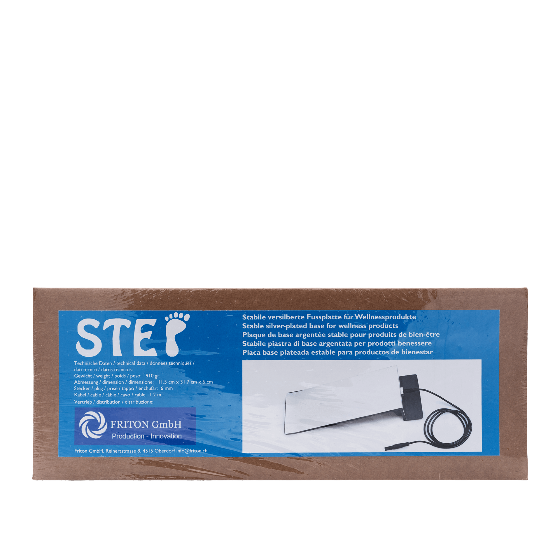 Fußplatte für Wellnessanwendungen und Reflexzonen Fußplatte für Wellnessanwendungen und Reflexzonen