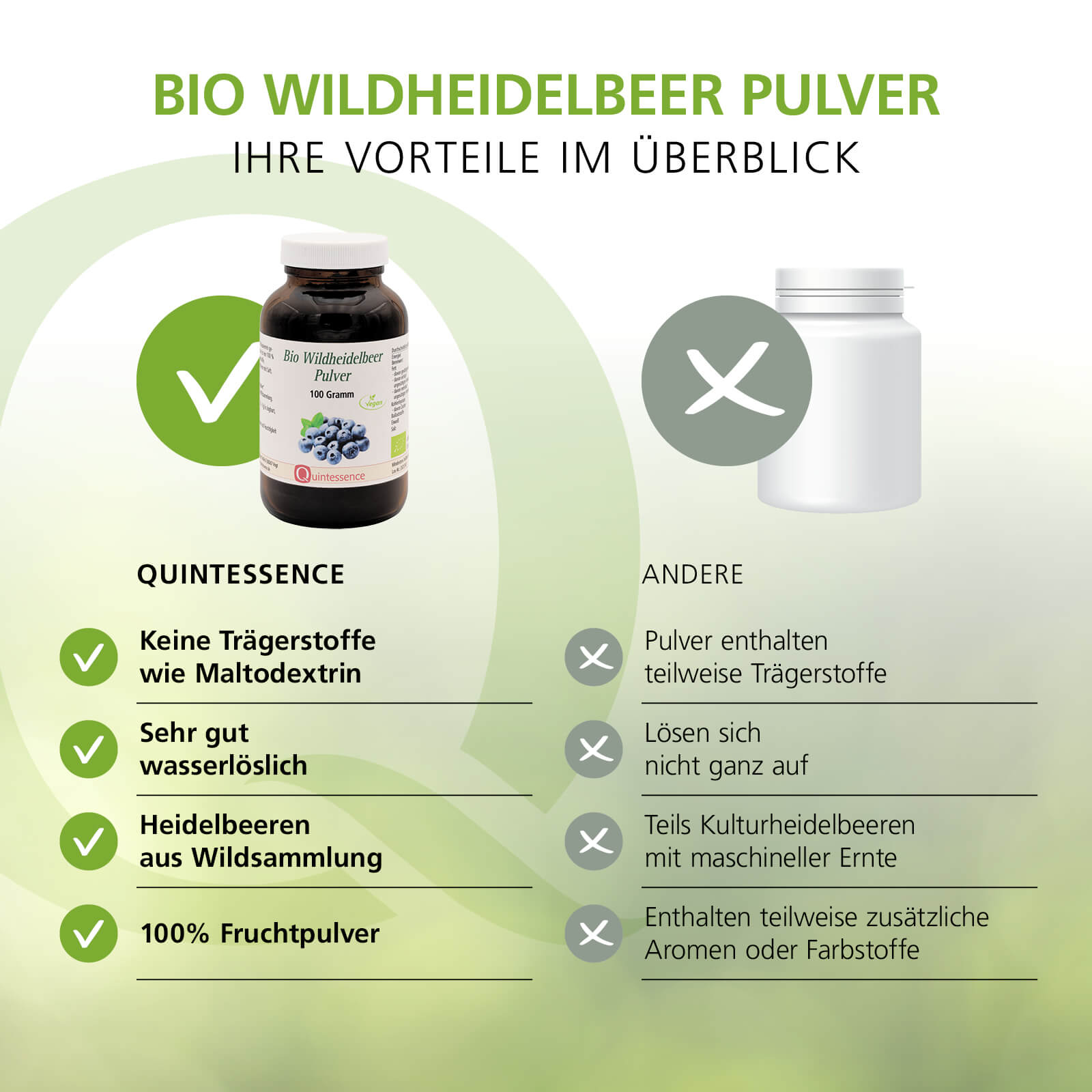 Bio Wildheidelbeer Pulver, 100 g