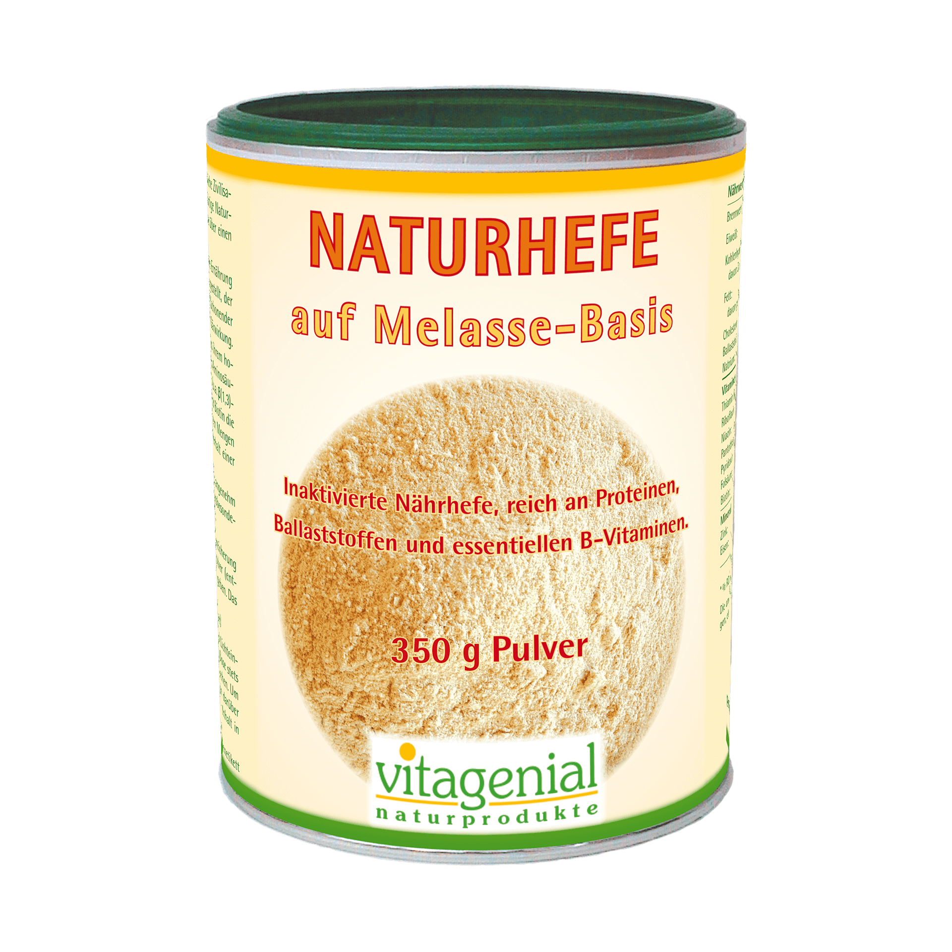 Naturhefe auf Melasse-Basis, 350 g Pulver