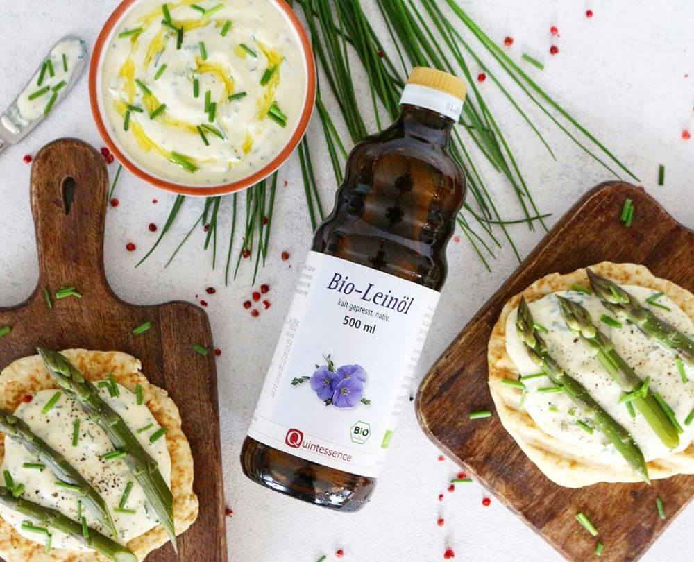 Grillfladen mit veganem Leinöl-Quark