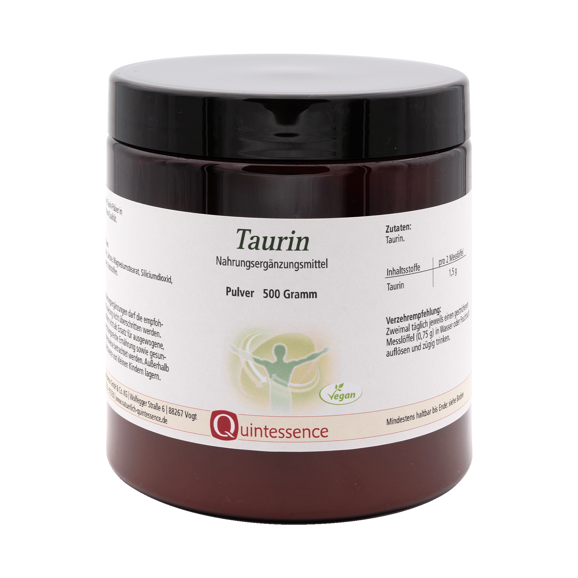 Taurin, 500 g Pulver Taurin, 500 g Pulver