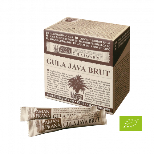 Gula Java Brut, BIO, 50 x 4 g Sticks