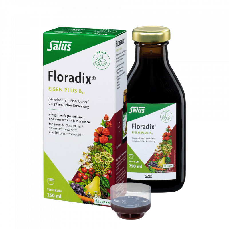 Floradix Eisen plus B12, vegan, 250 ml