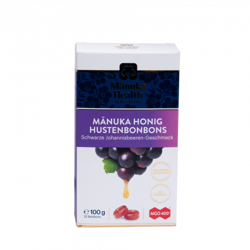 Manuka Honig Lutschbonbons, Schwarze Johannisbeere, 100 g