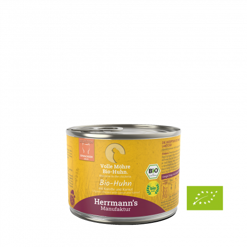 Bio-Huhn mit Kamut und Karotte, 200 g Dose