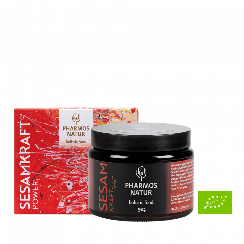 Sesamkraft Nachfüllpack 250 g in Bioqualität - Schwarzer Sesam-Ursamen aus Bolivien - vegan - Pharmos