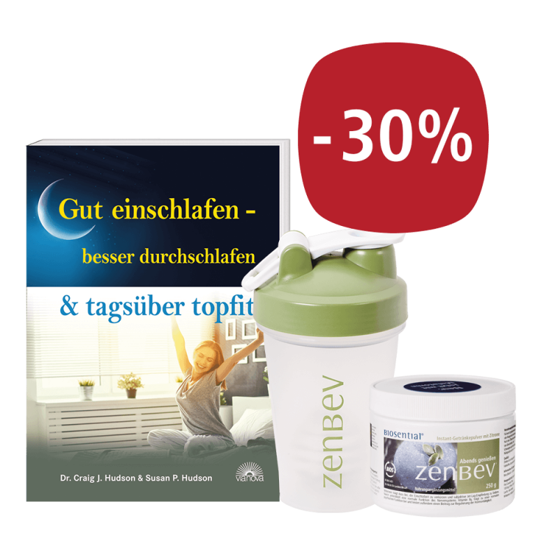 Zenbev Zitrone, 250 g + GRATIS Buch: Gut einschlafen - besser durchschlafen, 116 Seiten + GRATIS Shaker